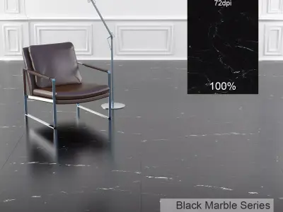 Black Marble Texture 3 3D model