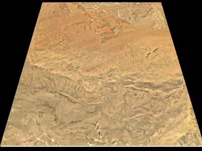 NEOM city topography Saudi Arabia - tile n28 e38 3D model