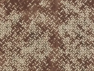 Goldy Rusty Treadplate PBR Seamless Texture