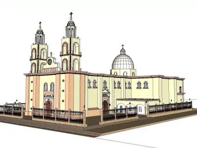 Architecture-Religion-God-Culture-Temple-058 church in brazil 3D model