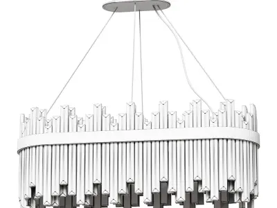Citro pendant chandelier in gold color 3D model