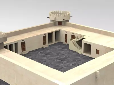 Al Koot Fort Qatar 3d Model  3D print model
