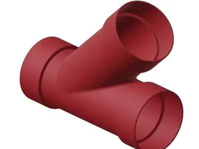 Plastic Plumbing Y Fitting Toy 3D model