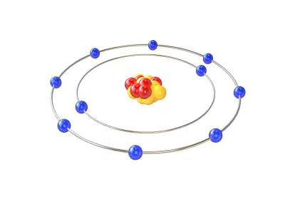 Neon Chemical Element v1 001 Low-poly 3D model