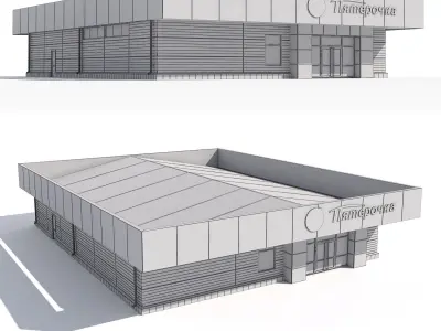 Shopping center 3D model get