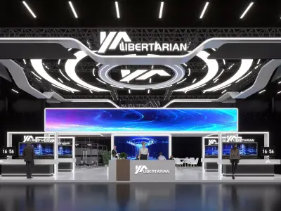 Exhibition Stand Stall Booth Low-poly 3D model