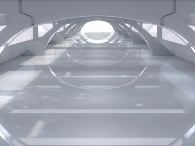 Sci Fi Tunnel 3D model 28