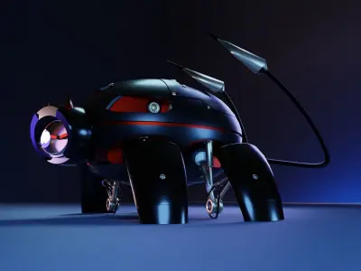 wild cat robot 3D model