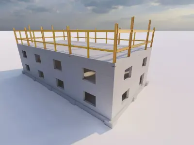 Structural engineering of Concrete frame buildings 3D model