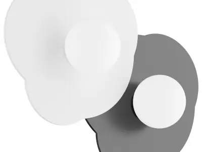 Disc and Sphere Addition Wall Lamp 3D model