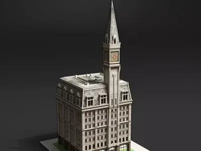 19th Century American Building 3D model