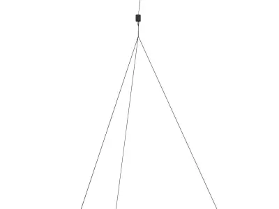 Perforated Single LED Chandelier 3D model