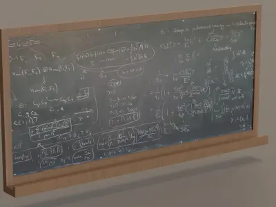 Classroom furniture set  3D model