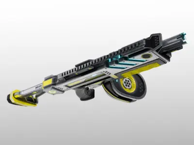 Sci-Fi Shotgun Low-poly 3D model