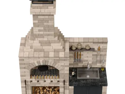 Barbecue M R 78 radius BBQ 3D model