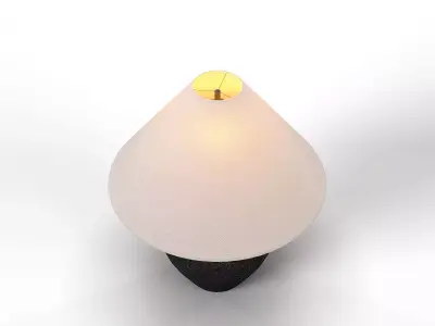 Corfu Black Table Lamp Taper Shade 3D model