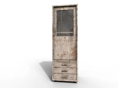 Old Modern Furniture 3D Model Terror Low-poly 3D model 2