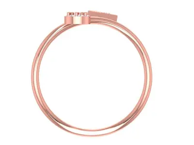 Solitaire Women Light Weight Band Ring 3D print model