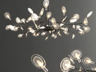 Modern firefly chandelier 3D model