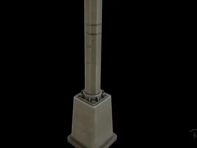 New York City Traffic Light Low-poly 3D model
