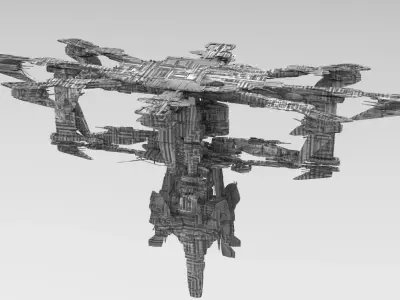 Moon base platforms 6  3D model