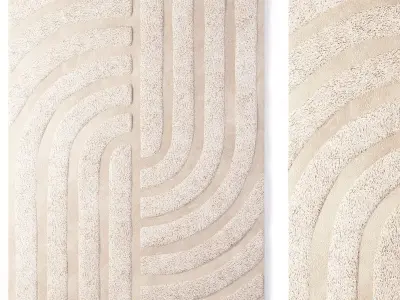 Karmen Hilo Tufted Rug Low-poly 3D model