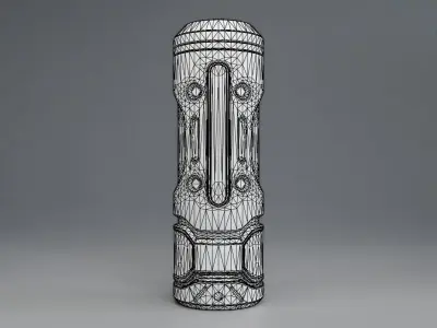 Scifi Grenade Low Poly PBR 3D Model Low-poly 3D model