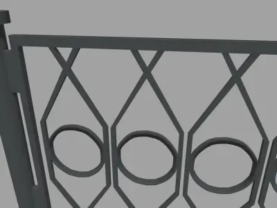 Fence 06 Low-poly 3D model