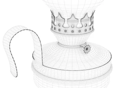 kerosene lamp 3D model 3