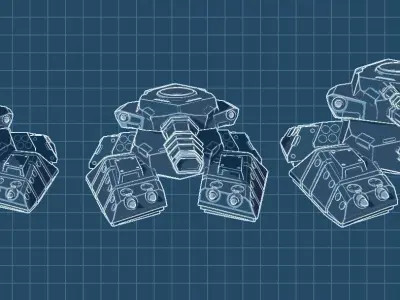 Sci fi Hover Robot Tank 3D printable model  3D print model