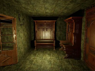 Vintage Three Rooms House  3D model