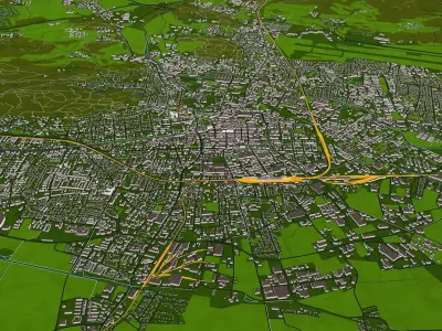 Klagenfurt City 3d model Aug 2020 Low-poly 3D model