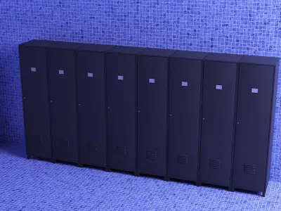 Mid-Poly Locker Free 3D model