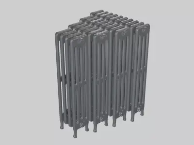 Classic Cast Iron Radiator 4C Collection 3D model