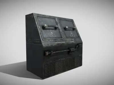 Sci-fi Panel Element Low-poly 3D model 2