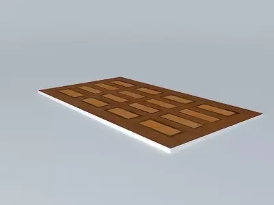 Wooden door 3D model 10