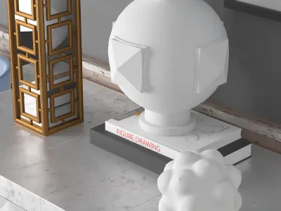 Console whith decor 2   3D model