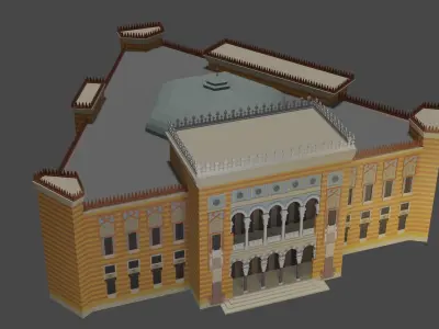 City Hall Low-poly 3D model