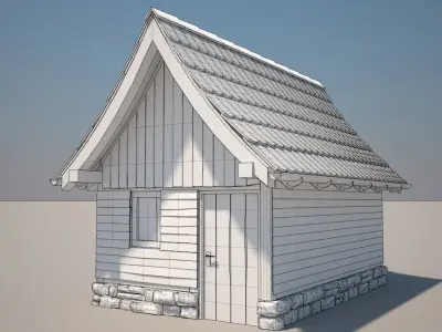 Cartoon Medieval House 06 3D model