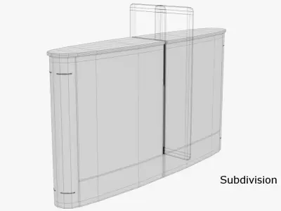 Turnstile 2 metal box with light 3D model