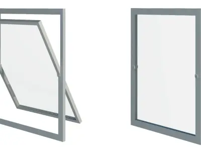 Pivot Window Horizontal Axis 3D model