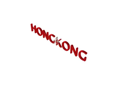Hong Kong Name Text v1 002 Low-poly 3D model
