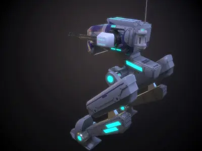 Sprinter light Mech  Low-poly 3D model