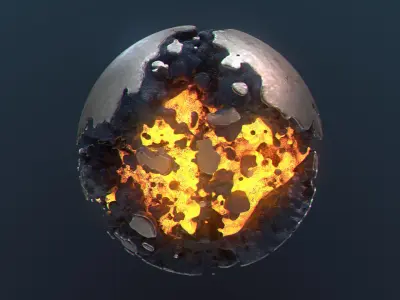 Antimatter Particle PBR Low-poly 3D model