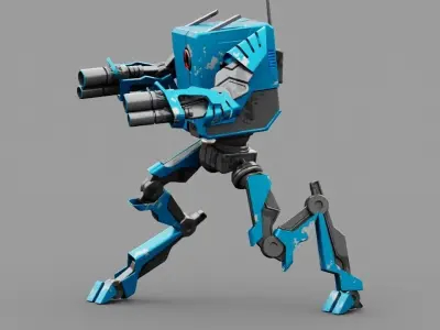 Combat Droid rigged 3D model purchase