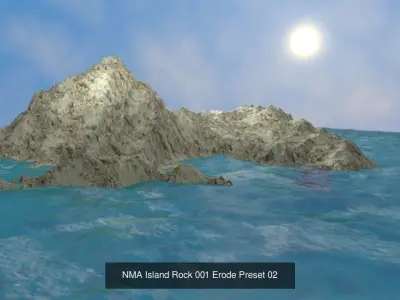 NMA Island Rock 001 Erode 3D Model Pack