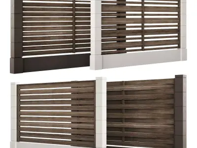 Fences fencing 4 3D model