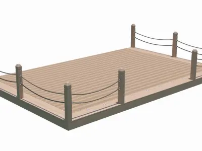 Garden Decking 3D model