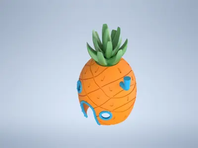 Spongebob pineapple house 3D print model