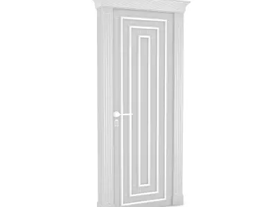 3D modern door design 04 Low-poly 3D model